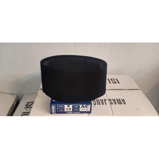 songkok peci kopiah hitam tinggi 12 cm