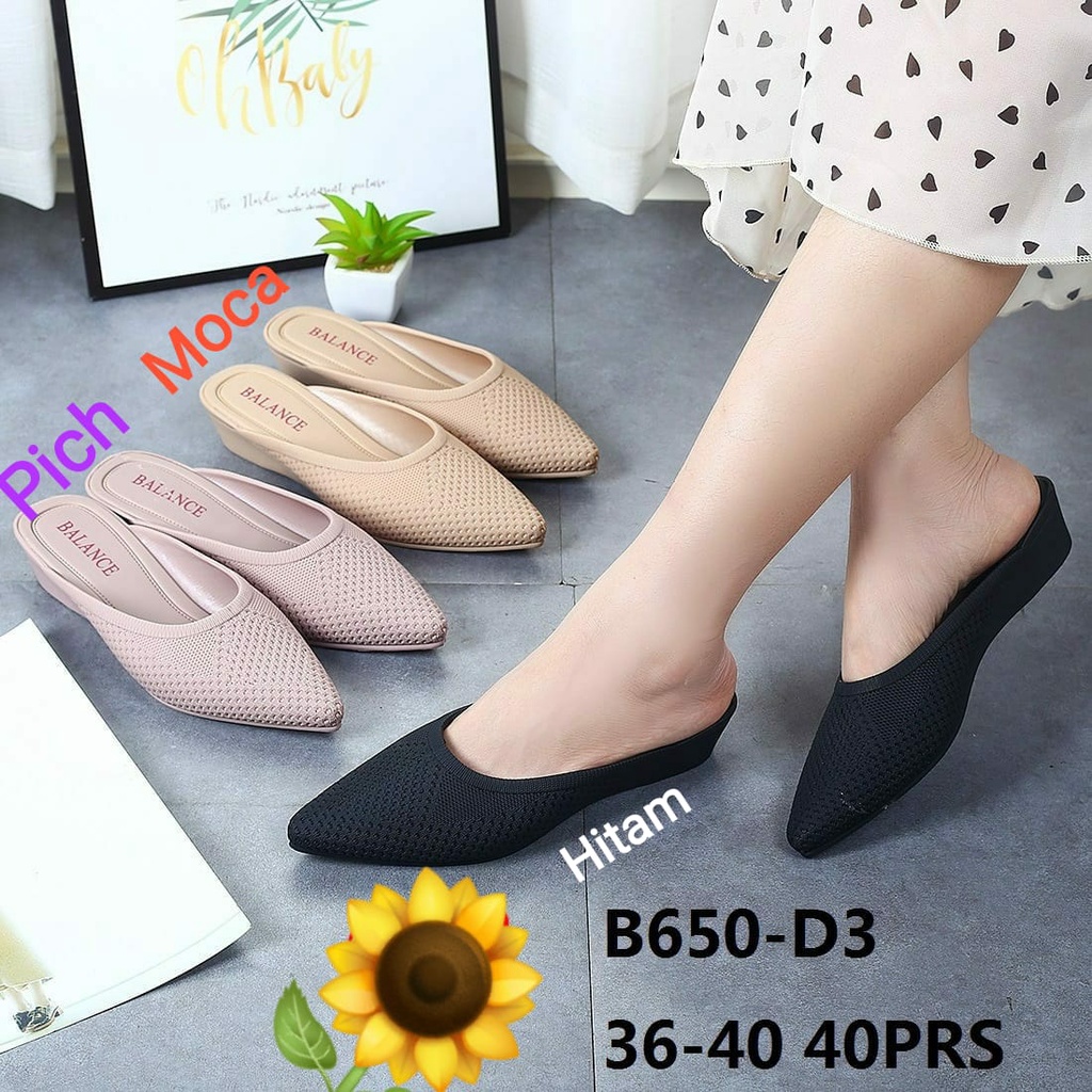 Sandal Sepatu Sendal Wedges Jelly Wanita Import Murah Terbaru Kekinian Terlaris AGUNG STYLE BALANCE B650-D3