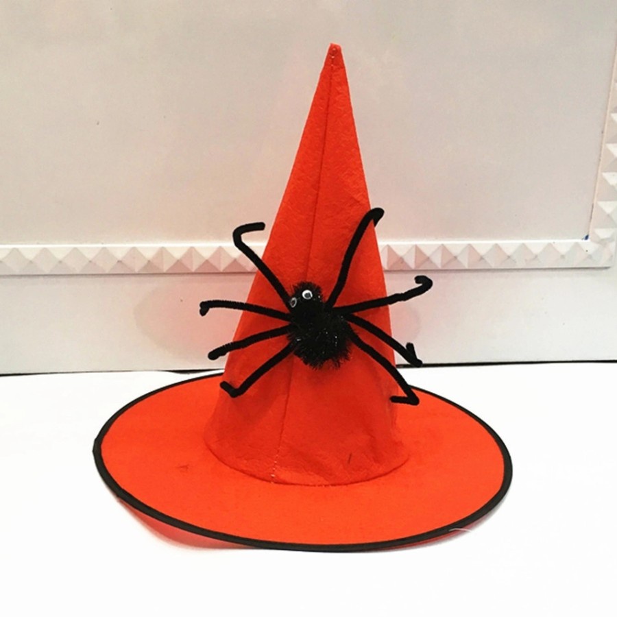 Topi Halloween Laba Laba Kostum Seram Haloween Topi Witch Anak Dewasa