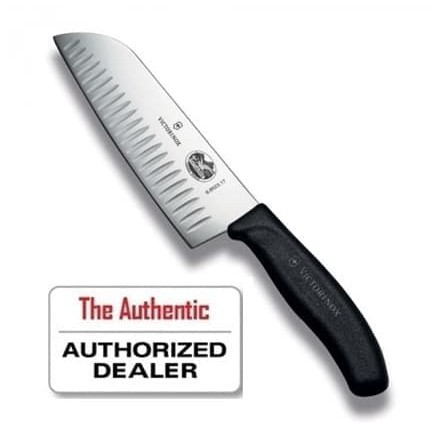 Pisau SANTOKU VICTORINOX 17CM Santoku Fluted Edge Swiss Knife Original