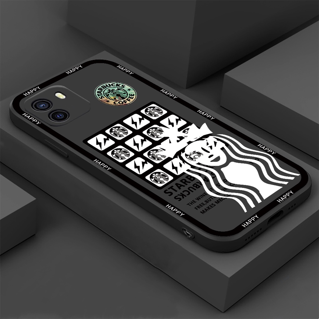 soft hp case oppo a57 2022 silikon desain dewi starbucks untuk hp oppo a15 a16 a16k a54 a53 a12 a5s 