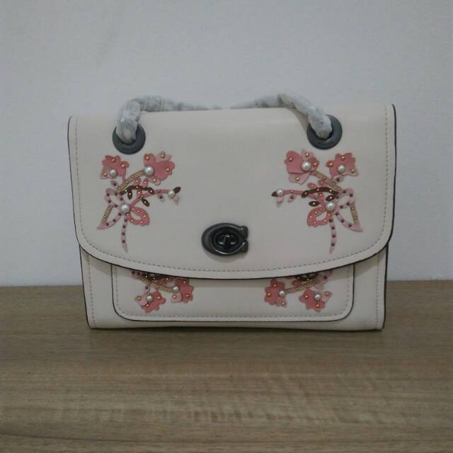 Tas Coach Parker With Floral Embroidery
