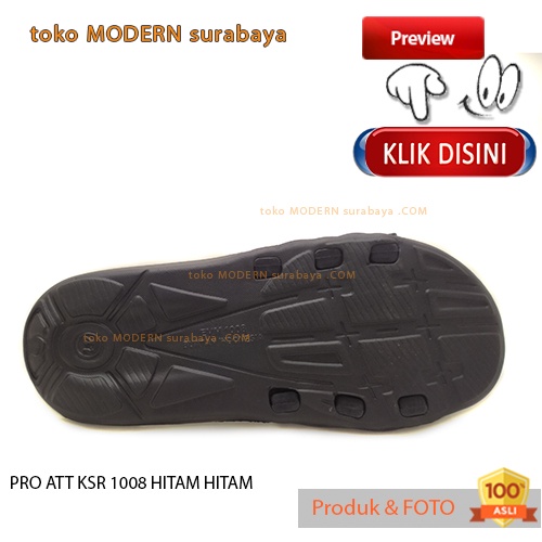 Sandal pria casual sandal slide karet murah PRO ATT KSR 1008 HITAM HITAM