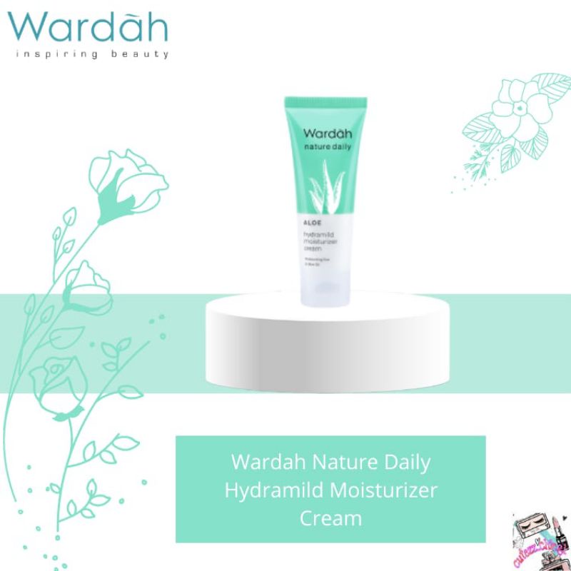 ☃Cutezz_Ching1☃Wardah Nature Daily Aloe Hydramild Moisturizer Cream 40ml - pelembab dengan olive oil