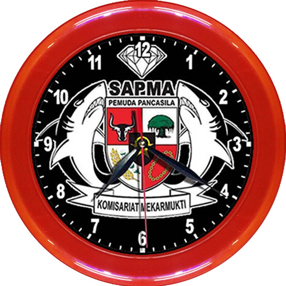 JAM DINDING SAPMA/PP/PEMUDA PANCASILA   (DIAMETER 30CM)