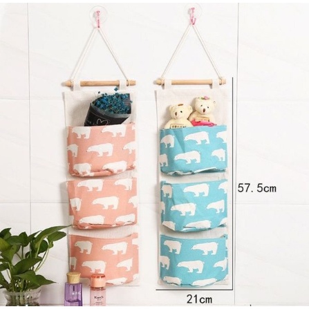 Pouch Gantung Motif 3 Sekat Murah