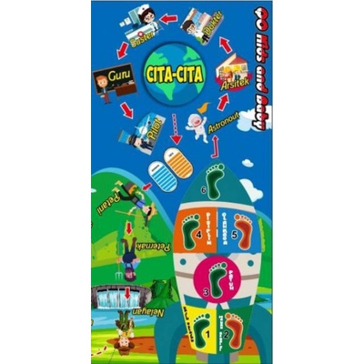 1x2 meter playmat cita cita impian dream profesi Playground playboard playgame Montessori matras mai