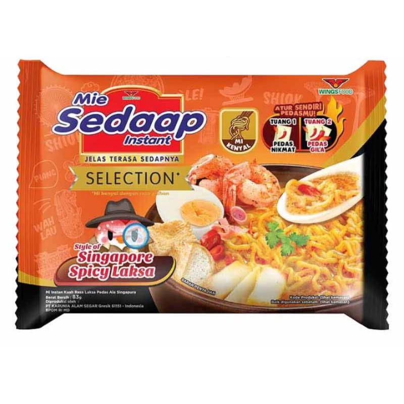 

Sedaap mie instan selection singapore spicy laksa 83gr