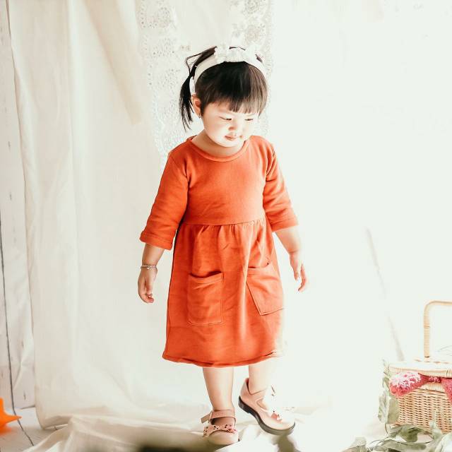 OLIVE DRESS BY KEIKHA KIDS/ dress anak perempuan/ midi dress anak/ dress lucu/ dress bayi
