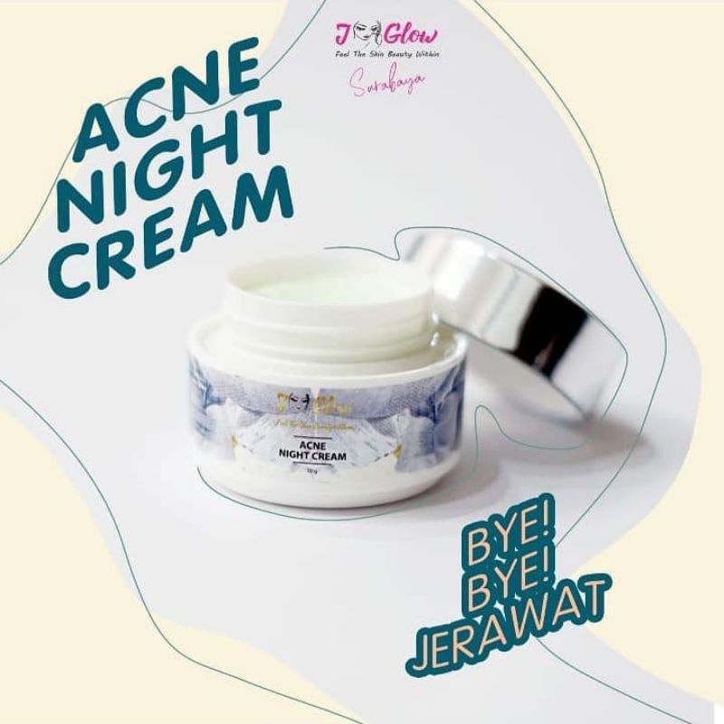 JGLOW CREAM MALAM ACNE/ ACNE NIGHT CREAM JGLOW/ JGLOW ORIGINAL/ JGLOW SKINCARE BPOM