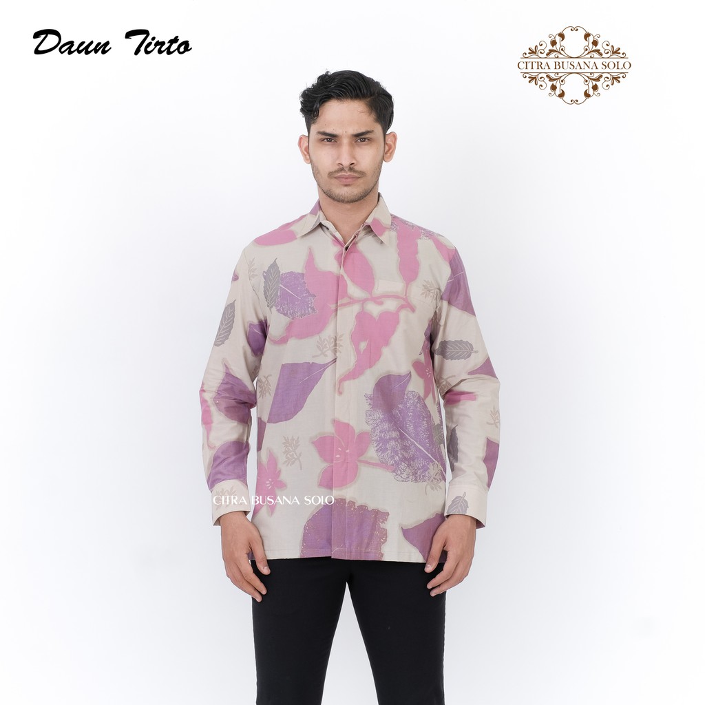 DAUN TIRTO Kemeja Batik Pria Full Furing Regular Fit Bahan Katun Primisima