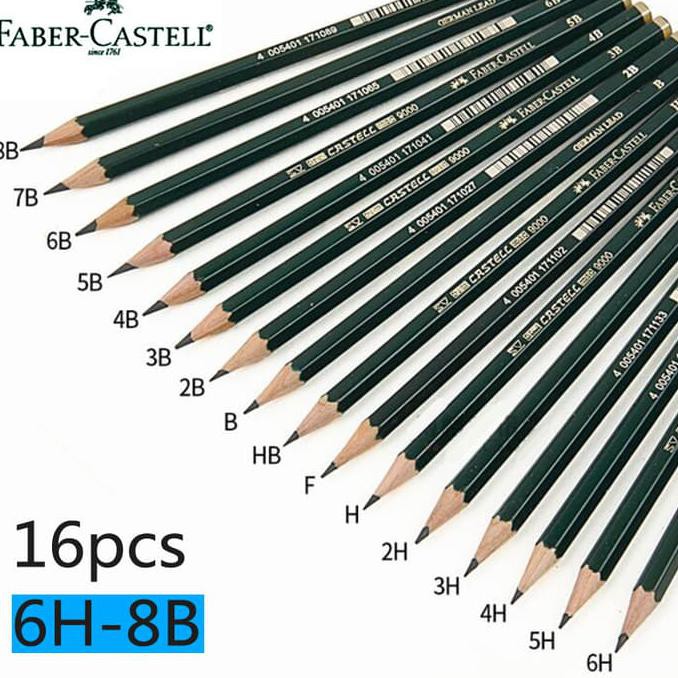 

HOT SALE pensil kayu faber castell 8B-6H (original) Terjamin