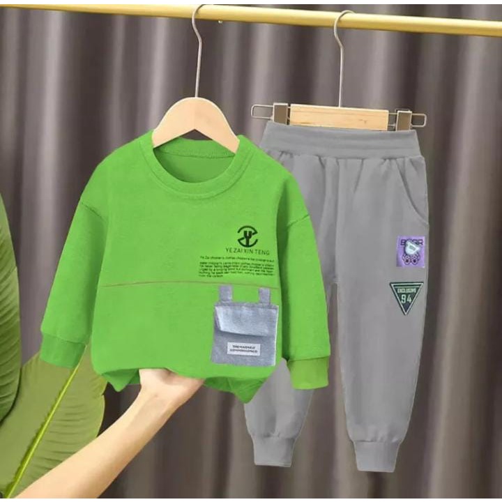 SETELAN SWEATER LENGAN PANJANG TERBARU/PAKAIAN ANAK LAKI-LAKI DAN PEREMPUAN 1-5 TAHUN