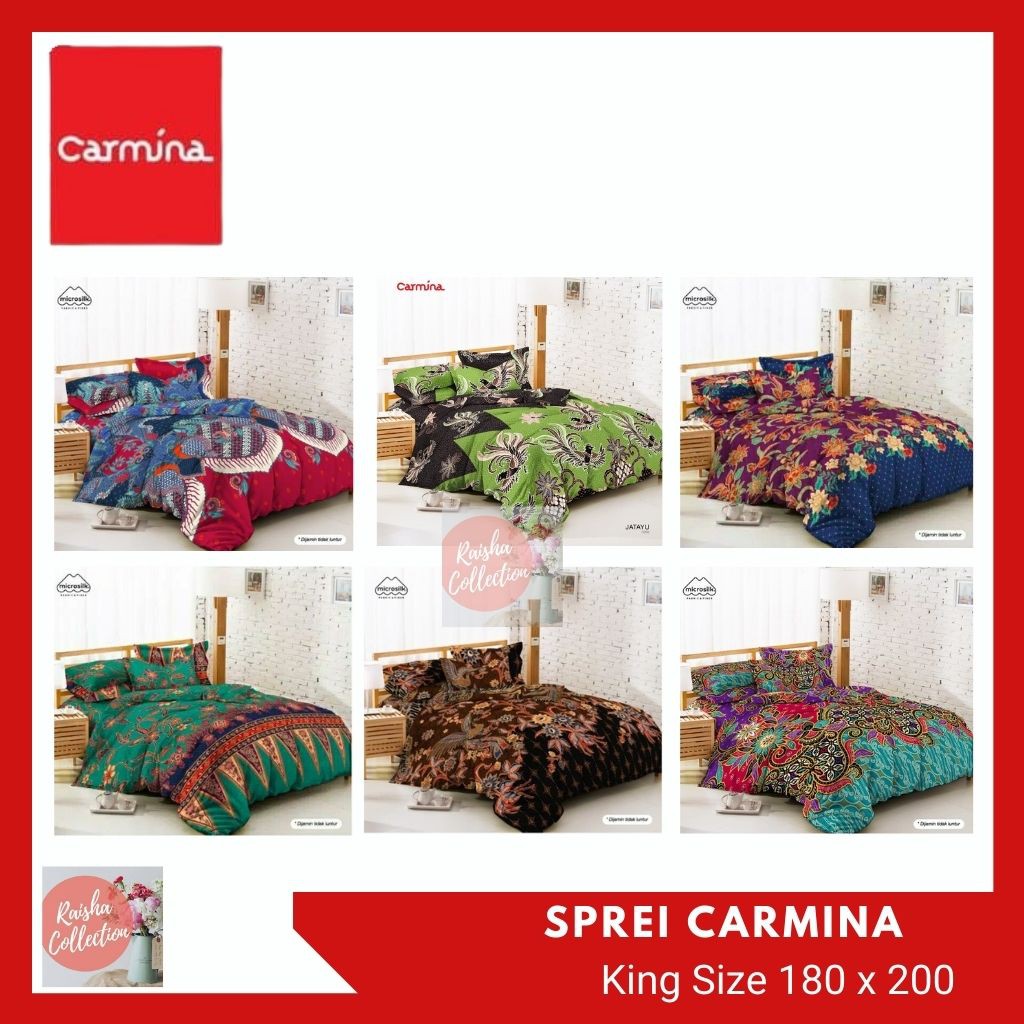 RC CARMINA Sprei Batik King Size 180x200 Terbaru Motif Kamandaka Cemani Songgoriti Harga Termurah