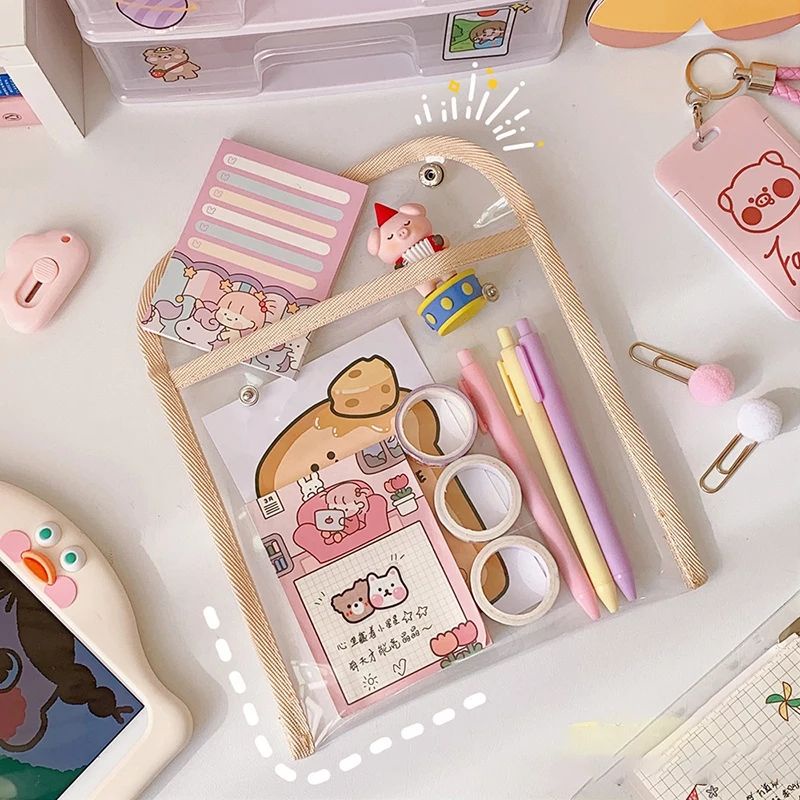 

Transparan Pouch Cute Bag Map Bag Pencil Bag