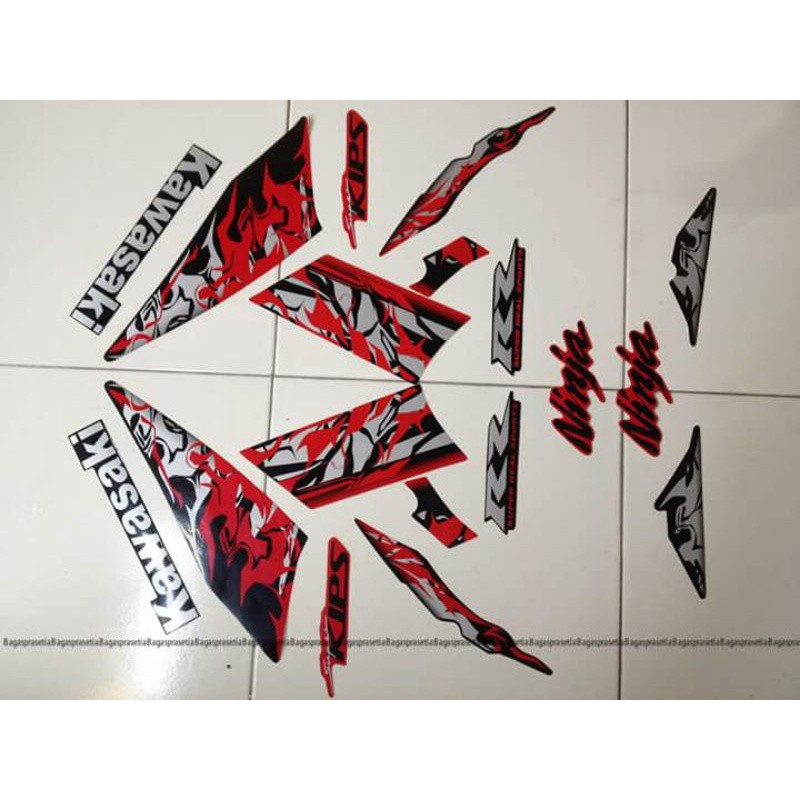 Striping Ninja RR New 2013 Merah custom mirip ori