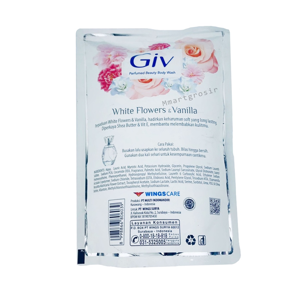 Giv Body Wash refill / Sabun Mandi Cair /White Flowers &amp; Vanilla/400ml