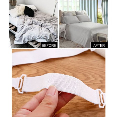 TALI KARET STRAP SPREI UJUNG KASUR 4PCS / PENGAIT JEPITAN SUDUT BED PENGIKAT PENGENCANG KAIN SPREI BED SHEET GRIPPERS