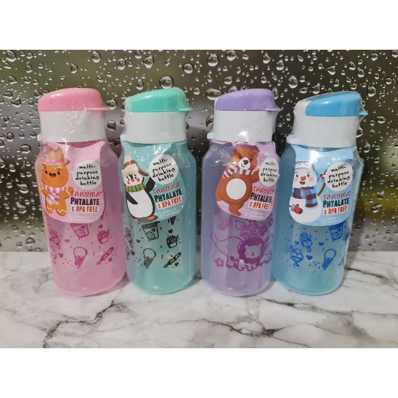 BOTOL AIR MINUM FLIP TOP TAKUMA VIOLA 350 mL SOUVENIR ULANG TAHUN ANAK