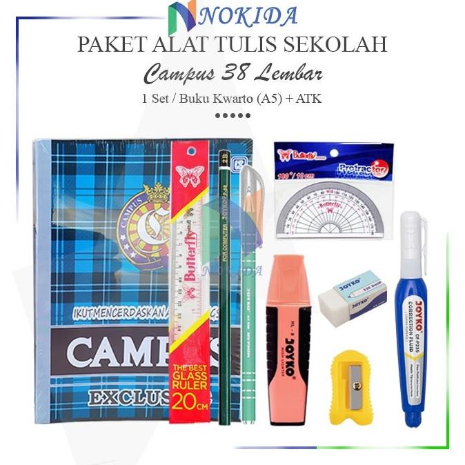 

Nokida 1 Set Perlengkapan Sekolah SMP SMA Kuliah Paket Alat Tulis Seko