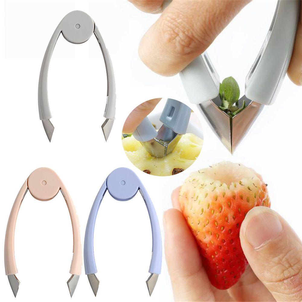 Populer Pengupas Mata Nanas Tomat Dapur Buah Strawberry S eed Remover Clip