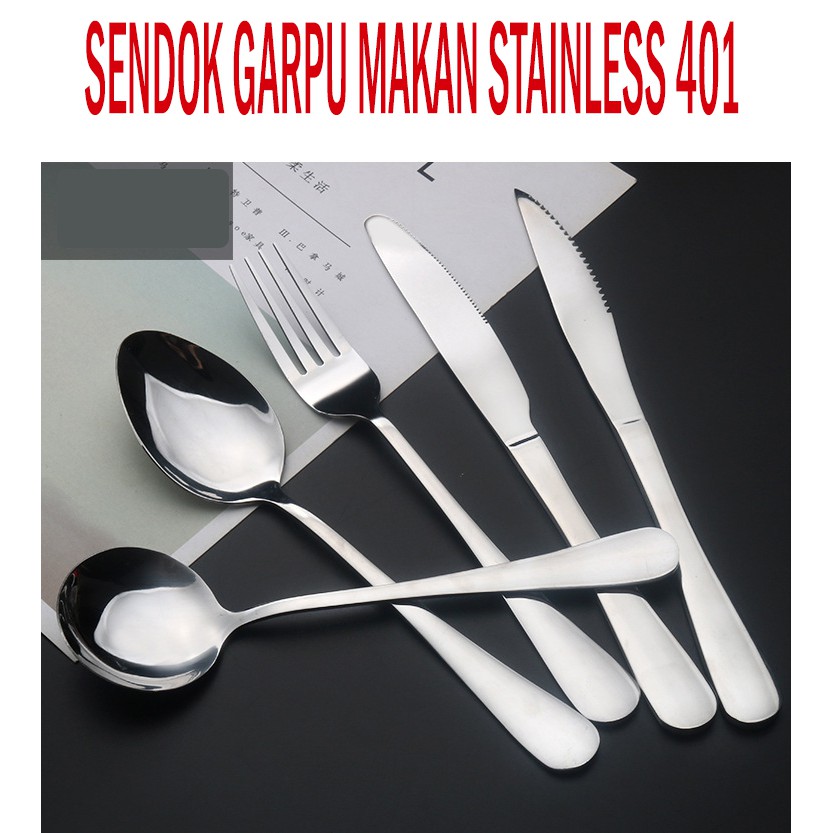 Sendok Makan Stainless Garpu Stainless Steel Tebal Alat Makan Shopee Indonesia