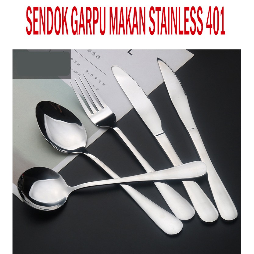 Sendok Makan Stainless Garpu Stainless Steel Tebal/Alat Makan