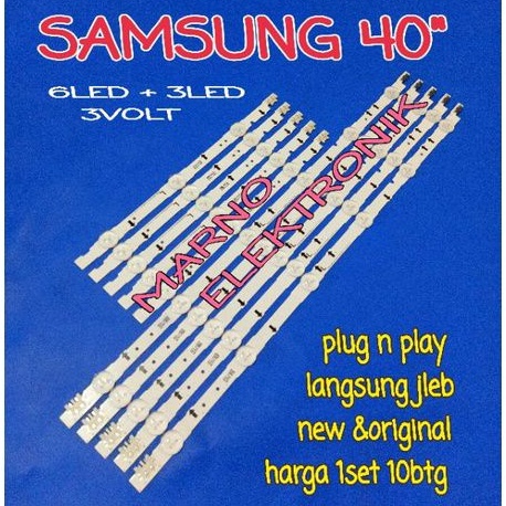 LAMPU BL BACKLIGHT LED TV SAMSUNG UA40H5100AK UA40H5100 AK UA 40H5100AK 40H5100 AK 9K 3V