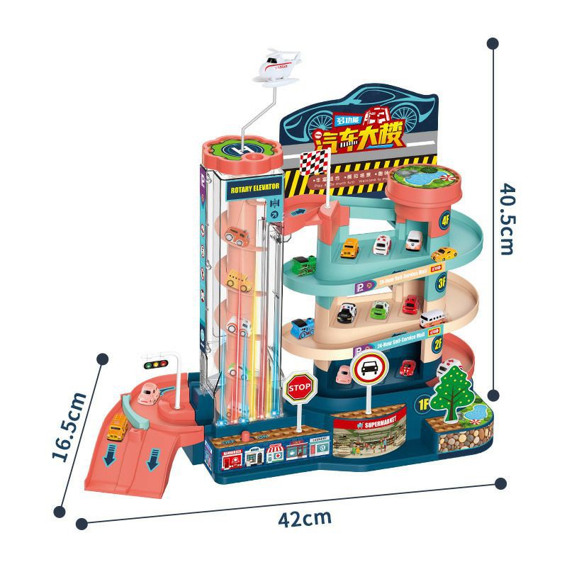 Tma / Mainan Simulasi Gedung Parkir Mobil  Dengan Lift / Simulation Parking Building With Elevator