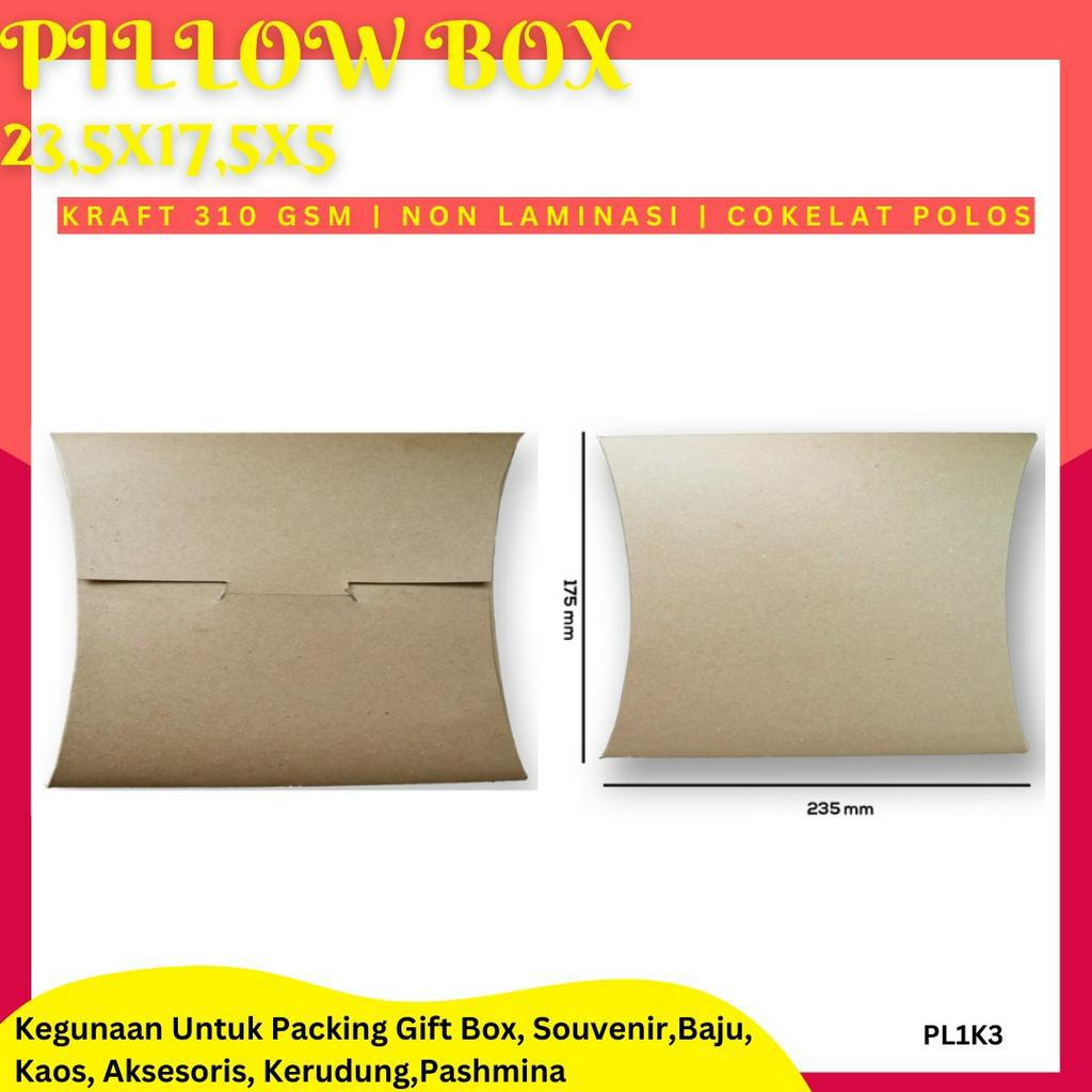 Packaging Souvenir Pillow Box Kotak Kado (PL1K3-23.5X17.5X5)