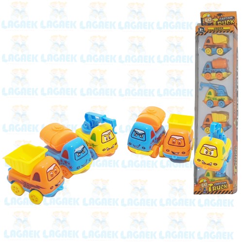 MAINAN ANAK CARTOON TRUCK CONSTRUCTION ISI 6 TRUCK MINI MAINAN KOLEKSI TRUCK UNTUK ANAK COWOK