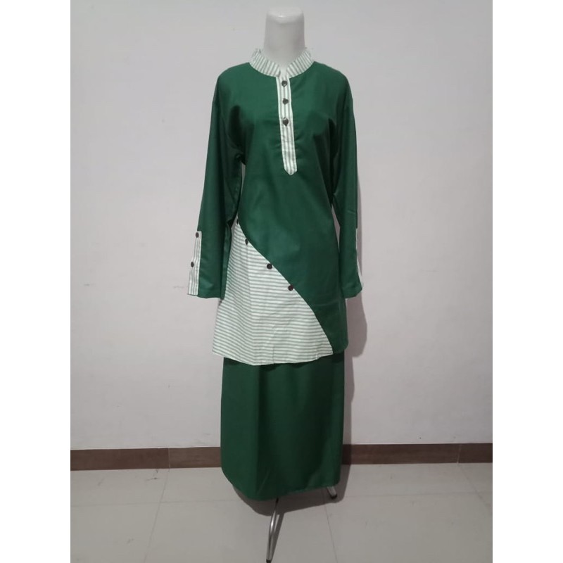 pakaian muslim baju harian baju rok setelan NC GONTOR- Stelan Baju santriwati XL santri/santriwati/p
