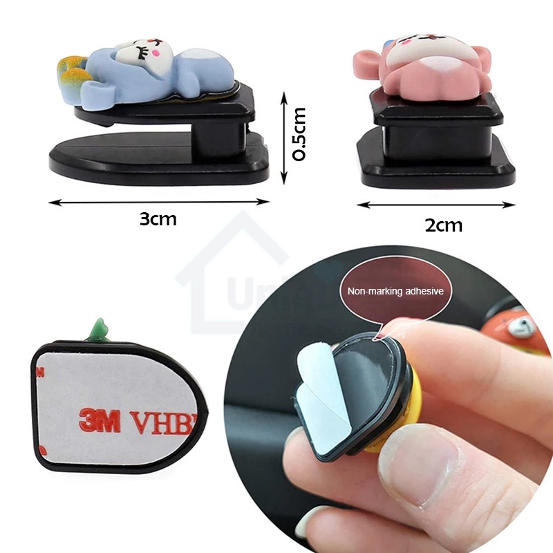 Hot Sale/2Pcs/Set Universal Kait Kartun Hewan Lucu/Kait Penyimpanan Dashboard Mobil/Dekorasi Rumah Rak Penyimpanan Perekat Diri