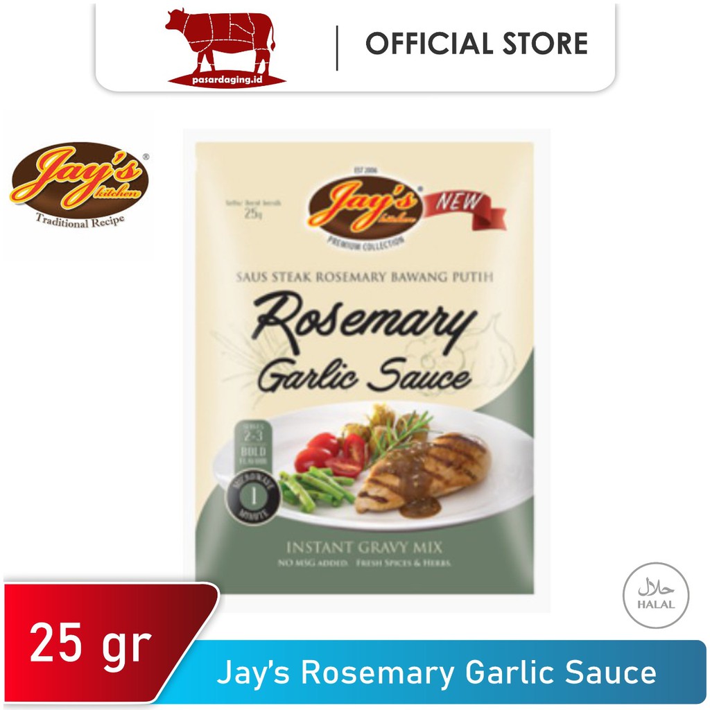

Saos Rosemary Bawang Putih/Rosemary Garlic Sauce 25 gr