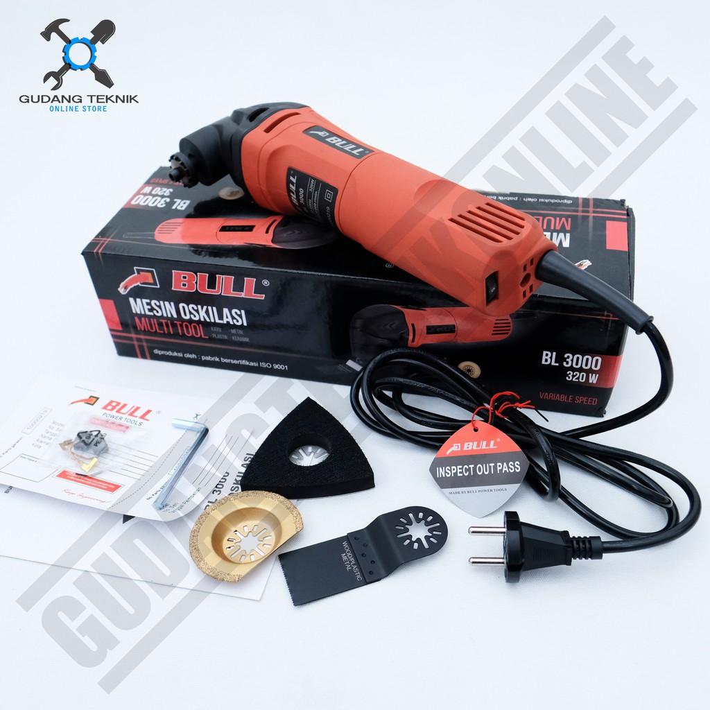 Mesin Oskilasi Multi Tool Bull BL 3000 - Mesin Multifungsi Cutter Sander