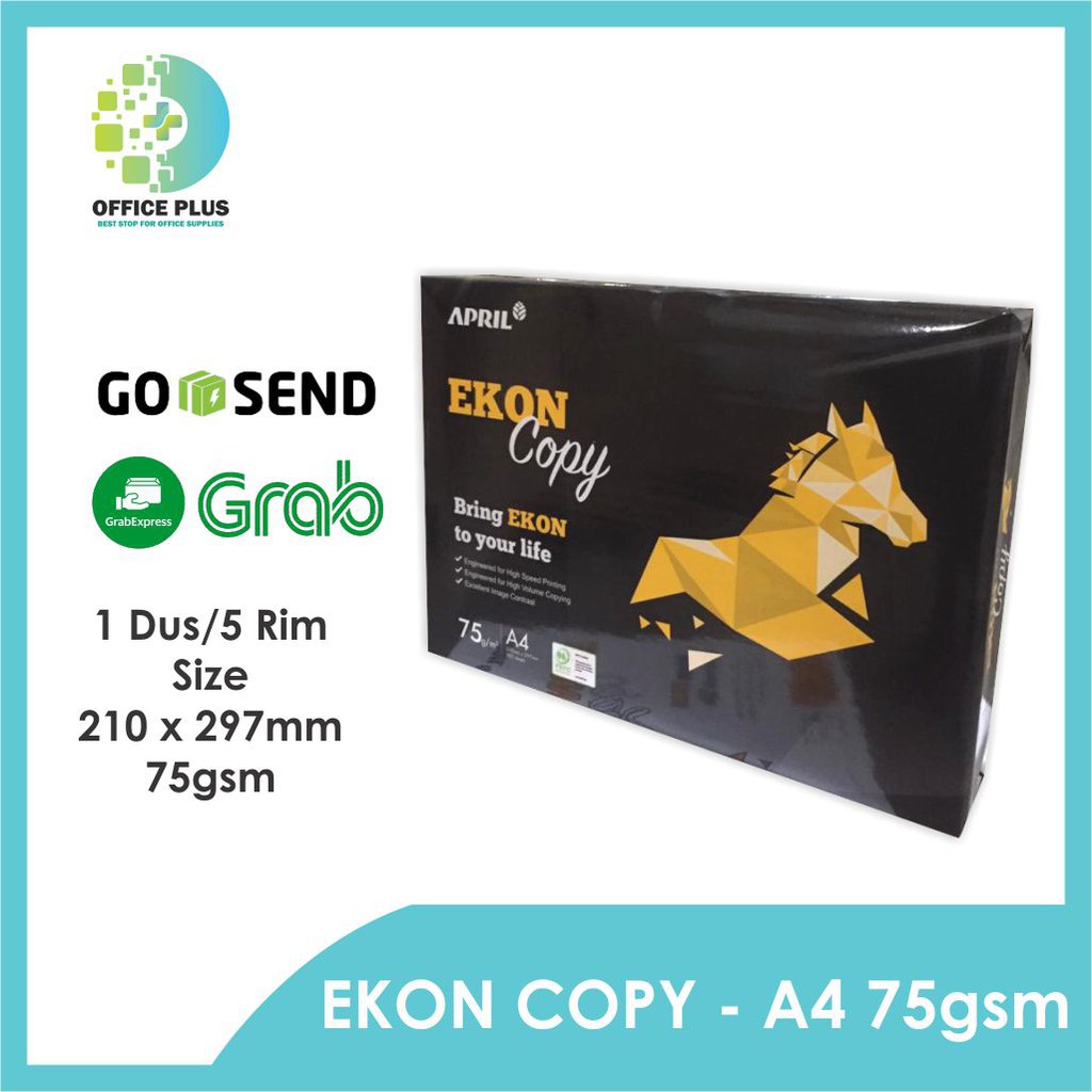 1 dus Kertas  HVS A4  75 Gr EKON Shopee Indonesia