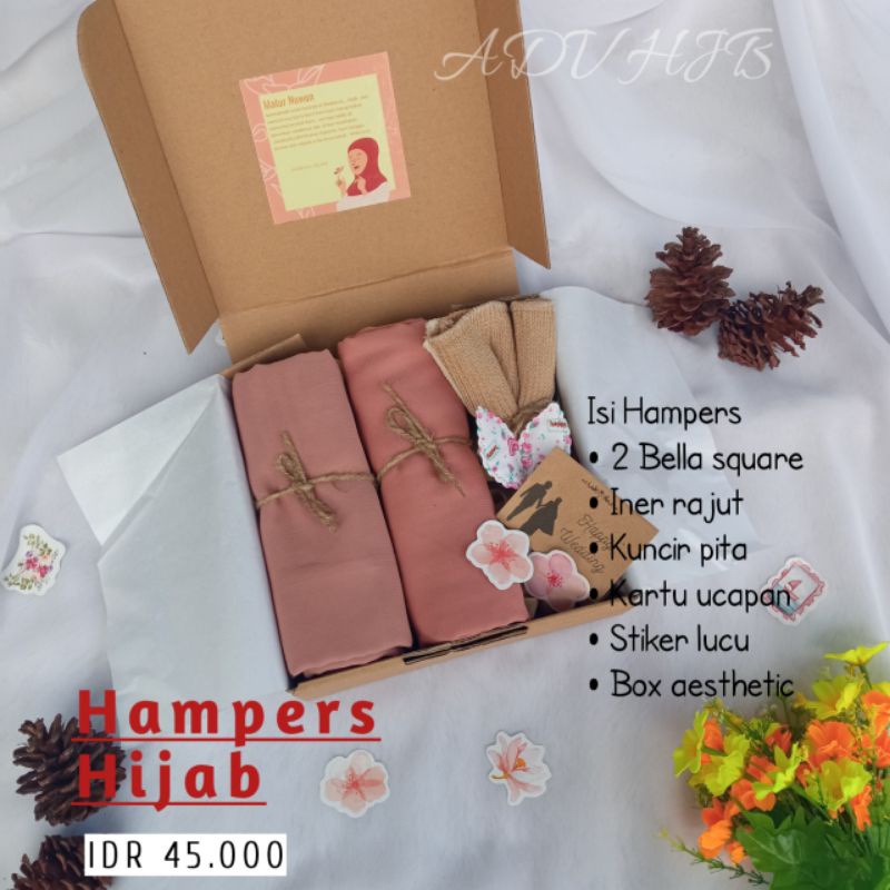 

[HAMPERS HIJAB POLOS SQUARE ] GIFTBOX GRADUATION/ BIRTHDAY /KADO