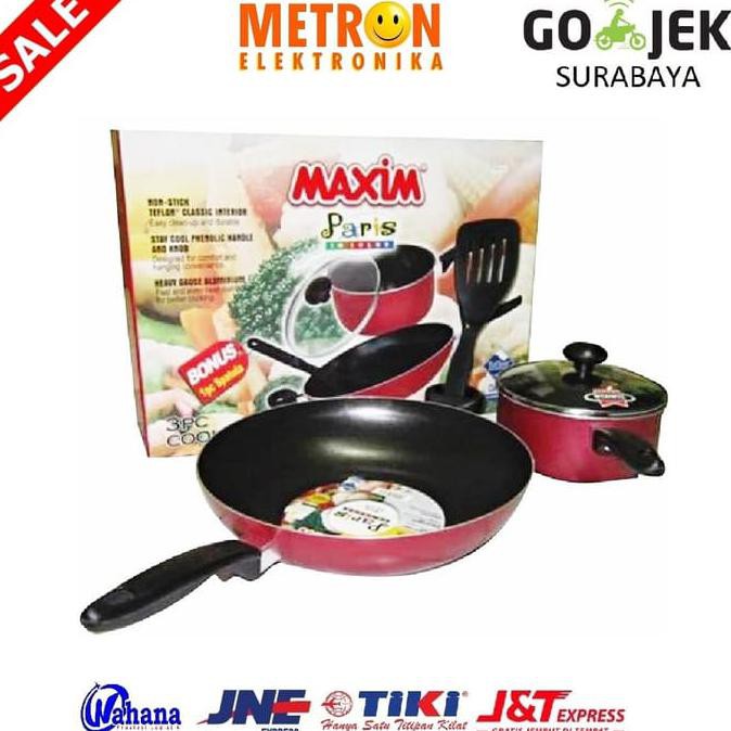 Diskon Maxim 3 Pc Set Paris Wok In Color Wajan / Panci / Spatula / Paris3Pcst Terbaru