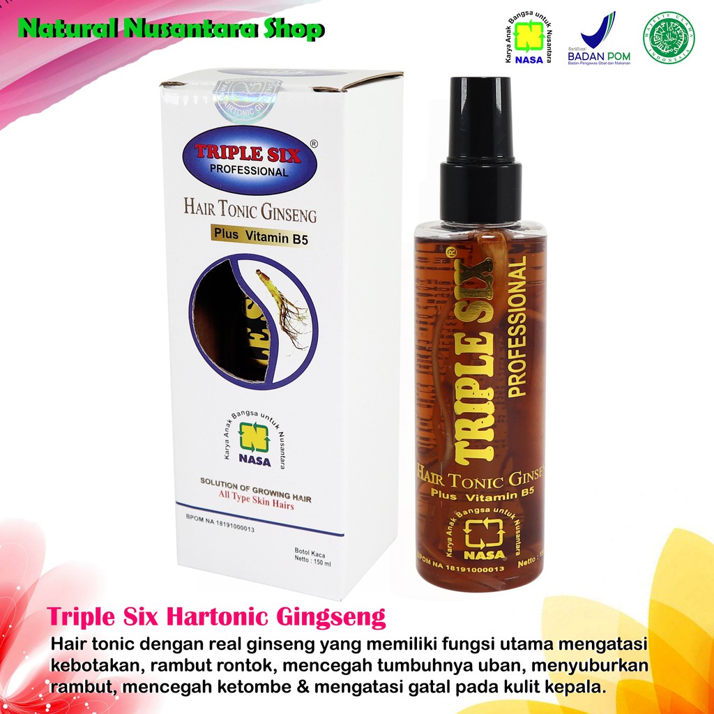 TRIPLE SIX HAIR TONIC KHUSUS MENGATASI RAMBUT RONTOK, BERKETOMBE DAN BERUBAN