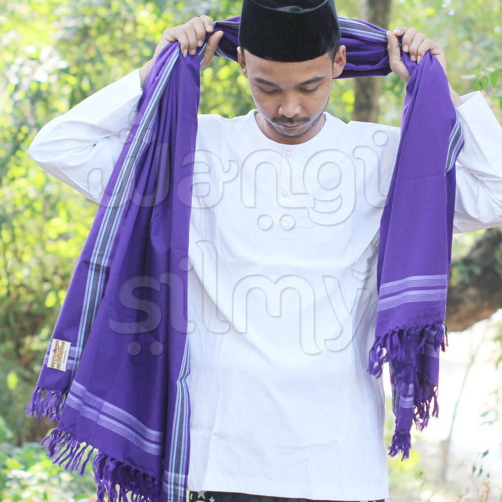 Sorban Atlas Behaestex UNGU - Sorban Panjang Atlas - Sorban BHS Atlas - Sorban Biru - Sorban Kashmir