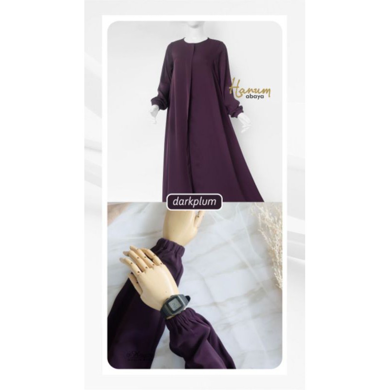 Al-Hauraa Gamis Abaya Hanum Fursan Darkplum  L