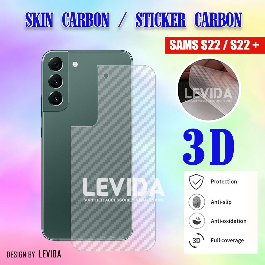 Samsung S22 Samsung S22 Plus Samsung S22 Ultra Samsung S21 FE Back Skin Carbon Garskin Anti Gores Be
