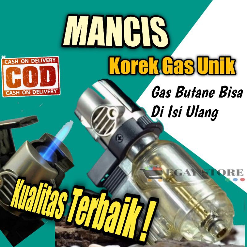 Korek Api Unik Korek Api Gas Mancis Torch Gas Butane Flame Bara Api Jet Portable Outdoor EDC Murah