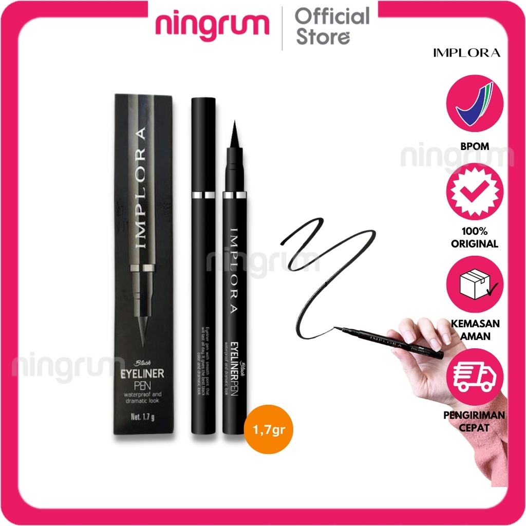 Ningrum - Implora Eyeliner Pen 100% Original BPOM | Pensil Alis Implora Eye liner - 5109