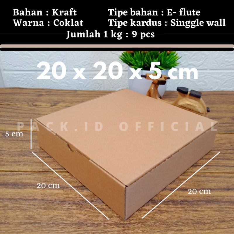 

DUS PACKING 20x20x5 CM BOX PACKING KOTAK KARTON KARDUS CORRUGATED PACKING SOUVENIR DIE CUT