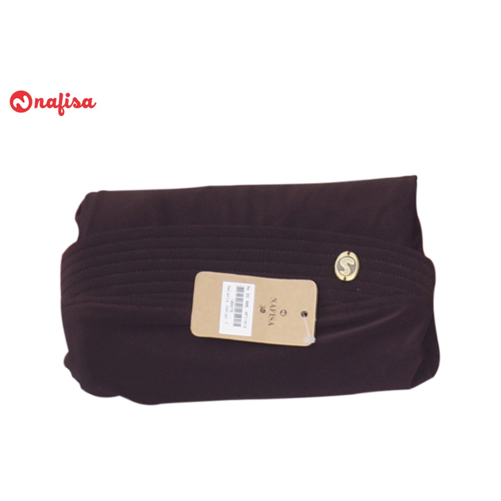 Hijab Instan Bergo Syari Promo Nafisa Anita | Jilbab Instan Rempel Bergo Kerudung Instan Pad Kecil-Coklat Tua