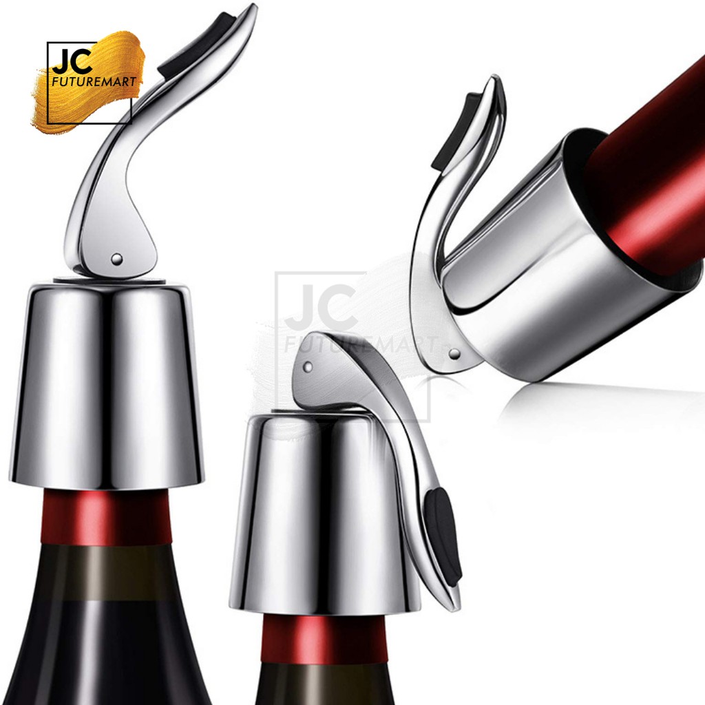 TUTUP BOTOL WINE | VACUUM WINE BOTTLE STOPPER STAINLESS STEEL