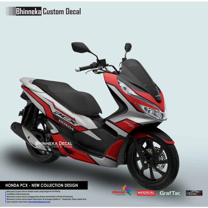 Decal Stiker HONDA PCX 150 MERAH PUTIH