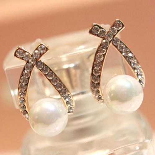 Hu Hu Hu Hu Hu Alat Bantu Pasang Kacamata♡ Anting Tusuk Model Mutiara Imitasi Untuk Wanita