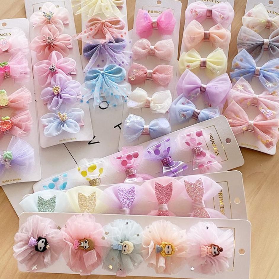 

GRH JP16-Jepitan Anak Korea Pita Chiffon Pastel Set ,,,